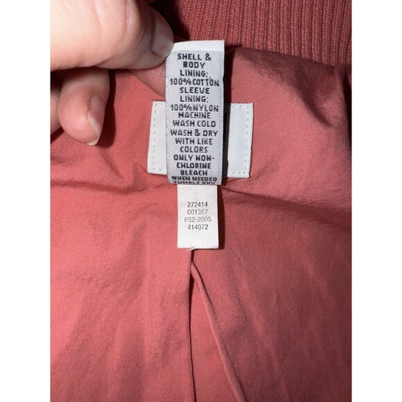 GAP Pink Bomber Stadium Snap Front Women's Jacket‎ Size XL Snaps & Pockets - Picture 11 of 11